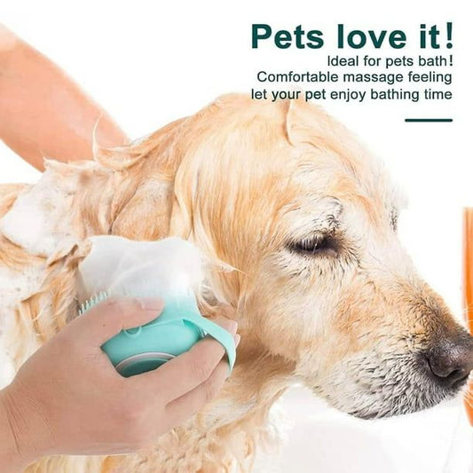 Cepillo Dispensador Champú Mascota Bañar